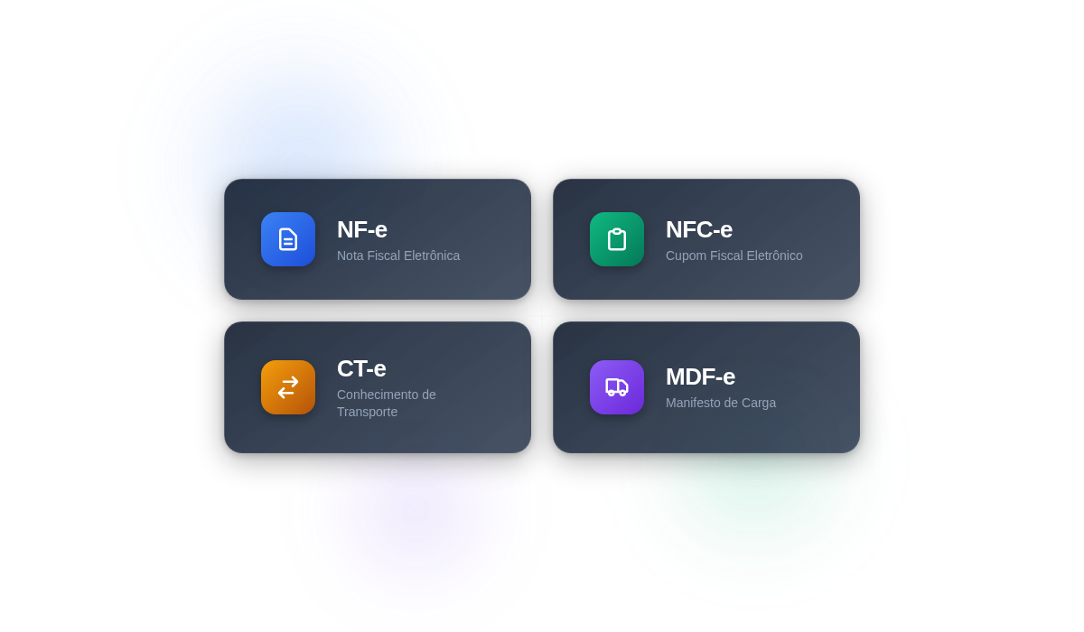 Tela do módulo Documentos Fiscais